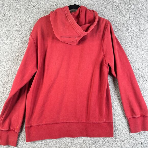 American Eagle Hoodie Mens Medium Red Sweatshirt Pouch Sweater Heavyweight - Picture 6 of 9